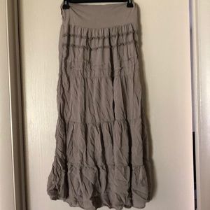 Long, gray skirt